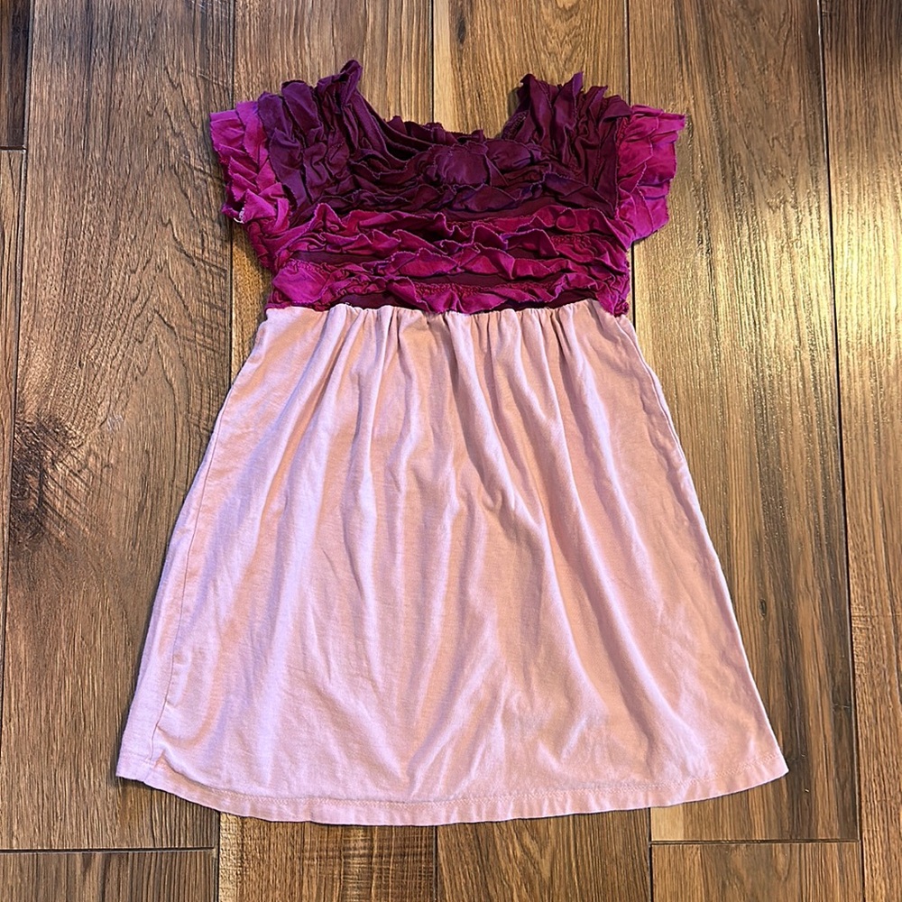 Tea Collection Pink/ Purple Ribbed Top Dress Size 6